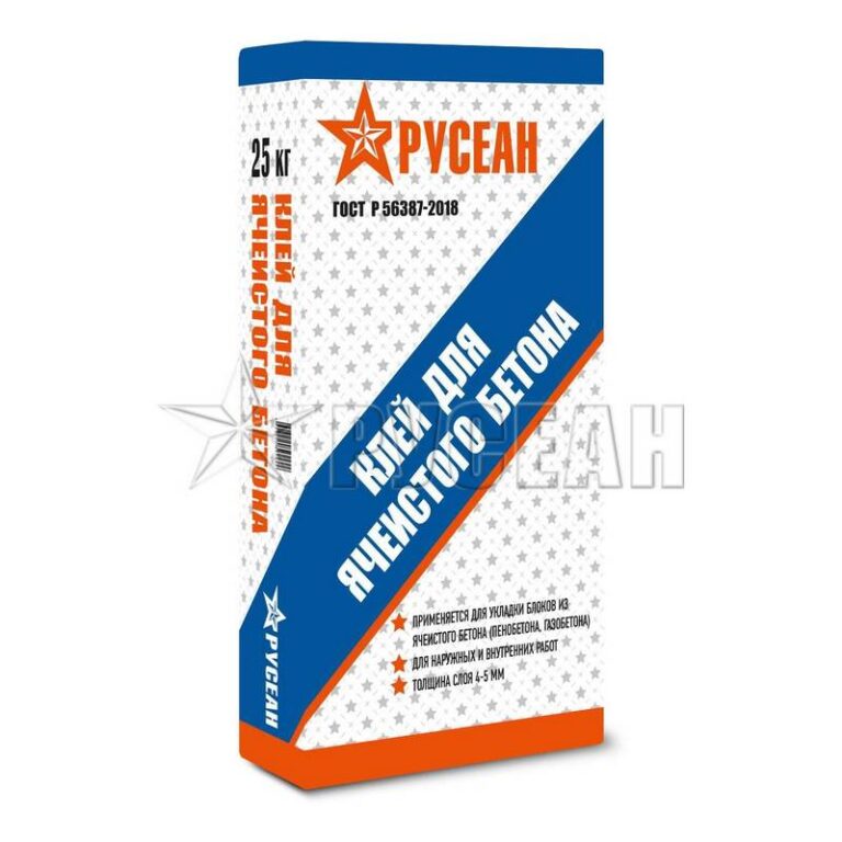 Клей для ячеистого бетона Русеан