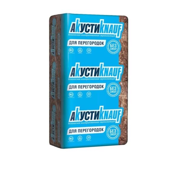 Панель звукоизоляционная Knauf АкустиКнауф Плита 1230х610х75 мм 12 шт (9 м2)