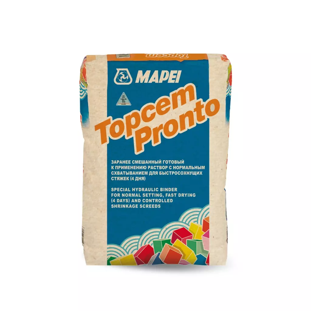 Быстротвердеющая выравниваемая напольная смесь Mapei (Мапей) TOPCEM PRONTO 25 кг