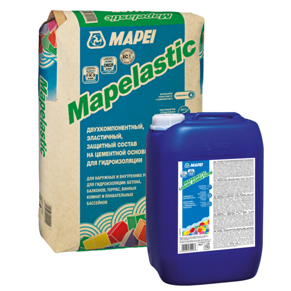 Двухкомпонентный гидроизоляционный состав Mapei (Мапей) MAPELASTIC
